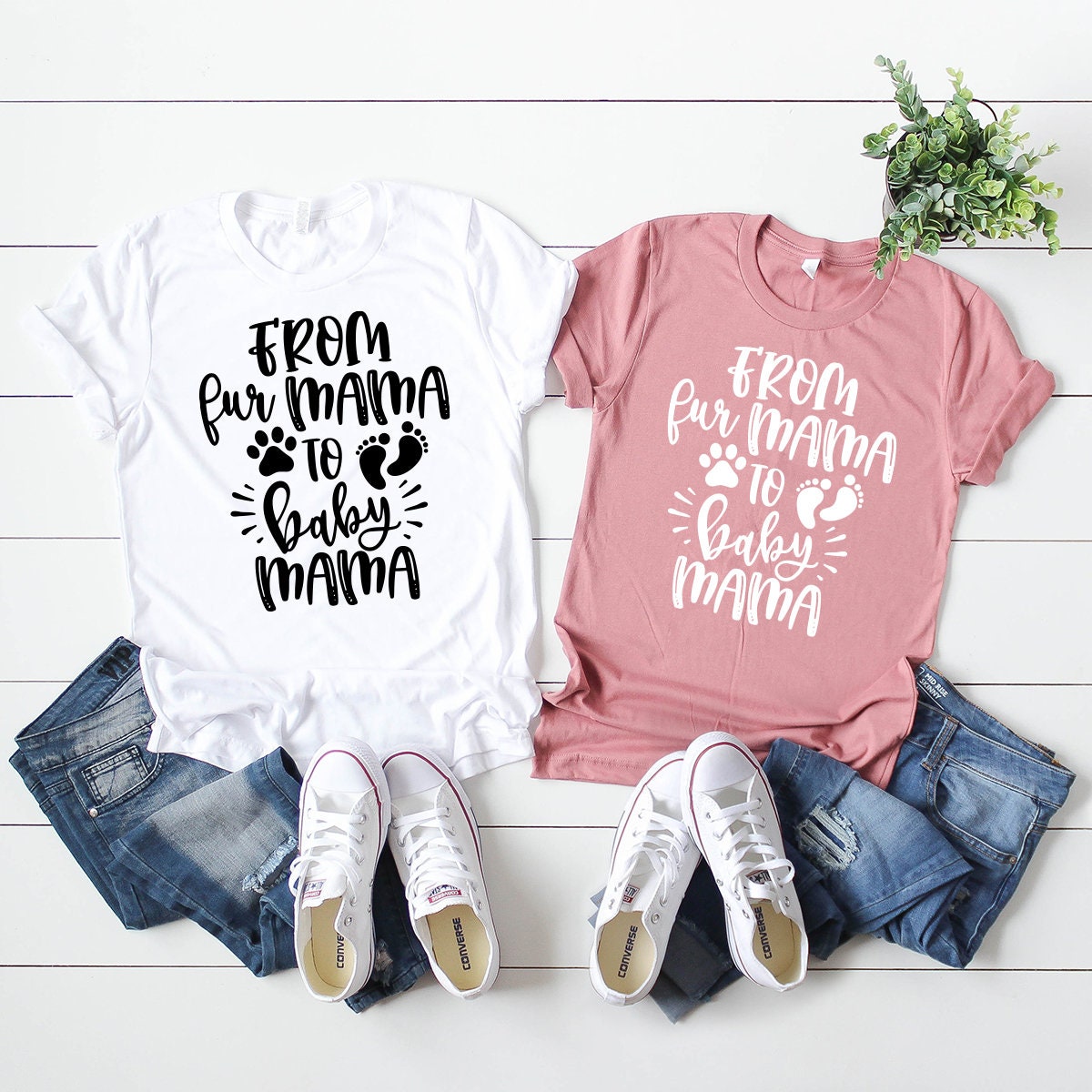 Baby Announcement Shirt, From Fur Mama To Baby Mama Shirt, New Mom Gif –