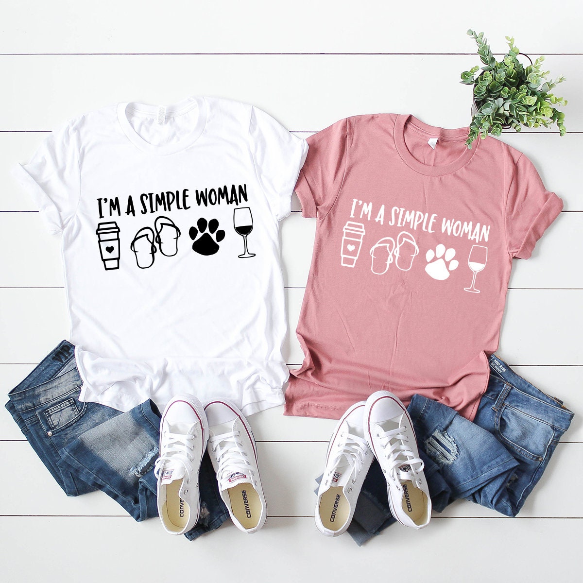 I Am A Simple Woman Shirt, Coffee Dog Wine Girl Shirt, Gift For Women, Women's shirt,  T-Shirt, Simple Girl Tee, Funny Women Shirt - Fastdeliverytees.com