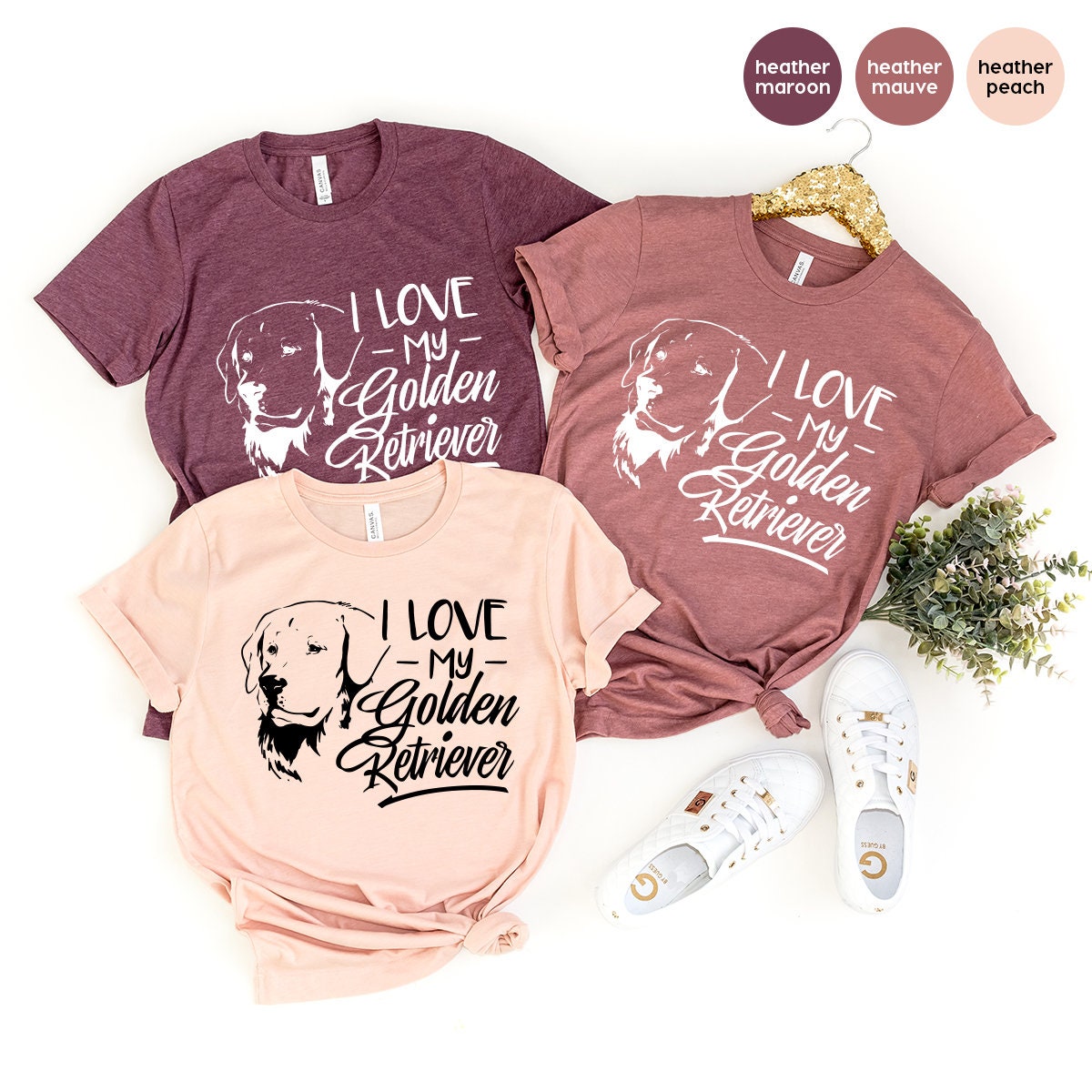 Golden Retriever Shirt, I Love My Golden Retriever Tee, Dog Mom Shirt, Dog Dad T-Shirt, Golden Mama Tee, Gift For Golden Lover - Fastdeliverytees.com
