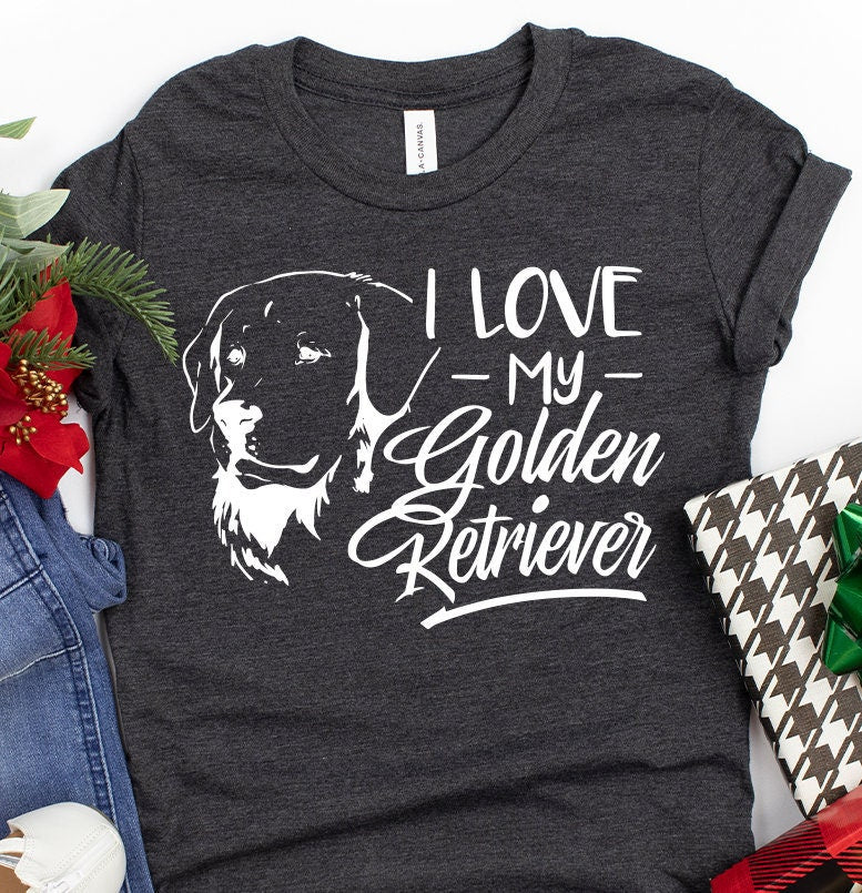Golden Retriever Shirt, I Love My Golden Retriever Tee, Dog Mom Shirt, Dog Dad T-Shirt, Golden Mama Tee, Gift For Golden Lover - Fastdeliverytees.com
