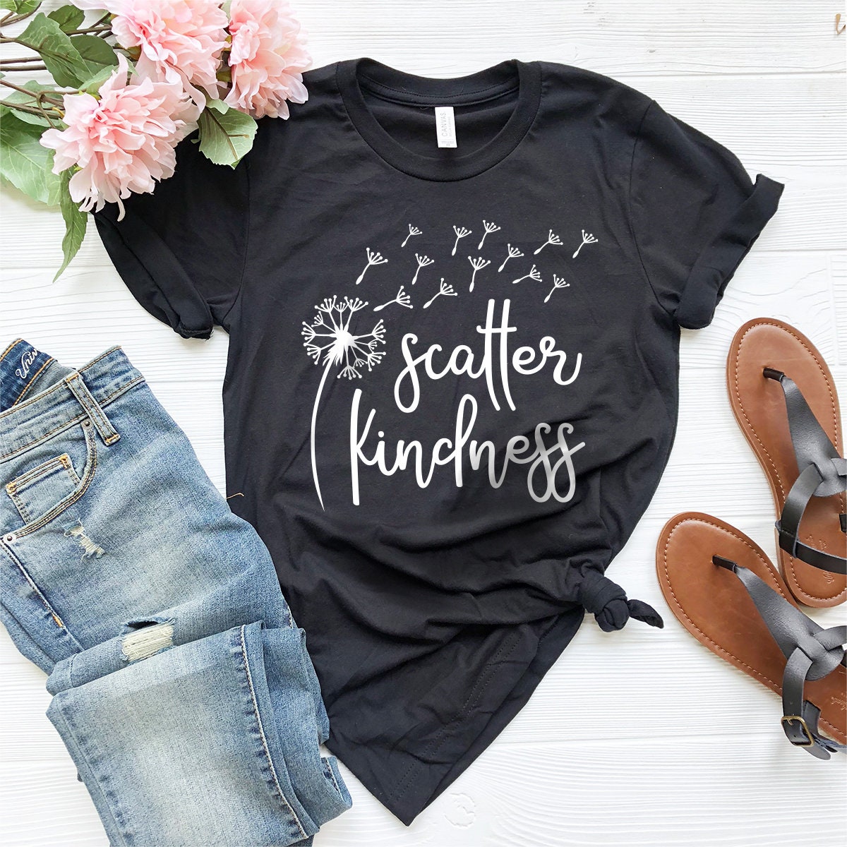 Scatter Kindness Shirt, Be Kind T-Shirt, Kindness Matters Shirt, Inspirational Shirt, Positive Vibes Shirt, Be Nice Tee, Kindness T Shirt - Fastdeliverytees.com