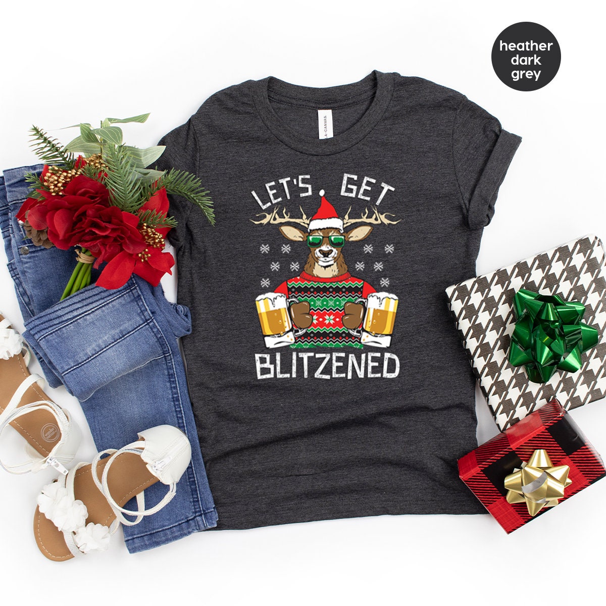 Funny Christmas Shirt, Funny Blitzen Shirt, Funny Reindeer Shirt, Beer Christmas Tee, Drinking Christmas Shirt, Holiday Party Shirt - Fastdeliverytees.com