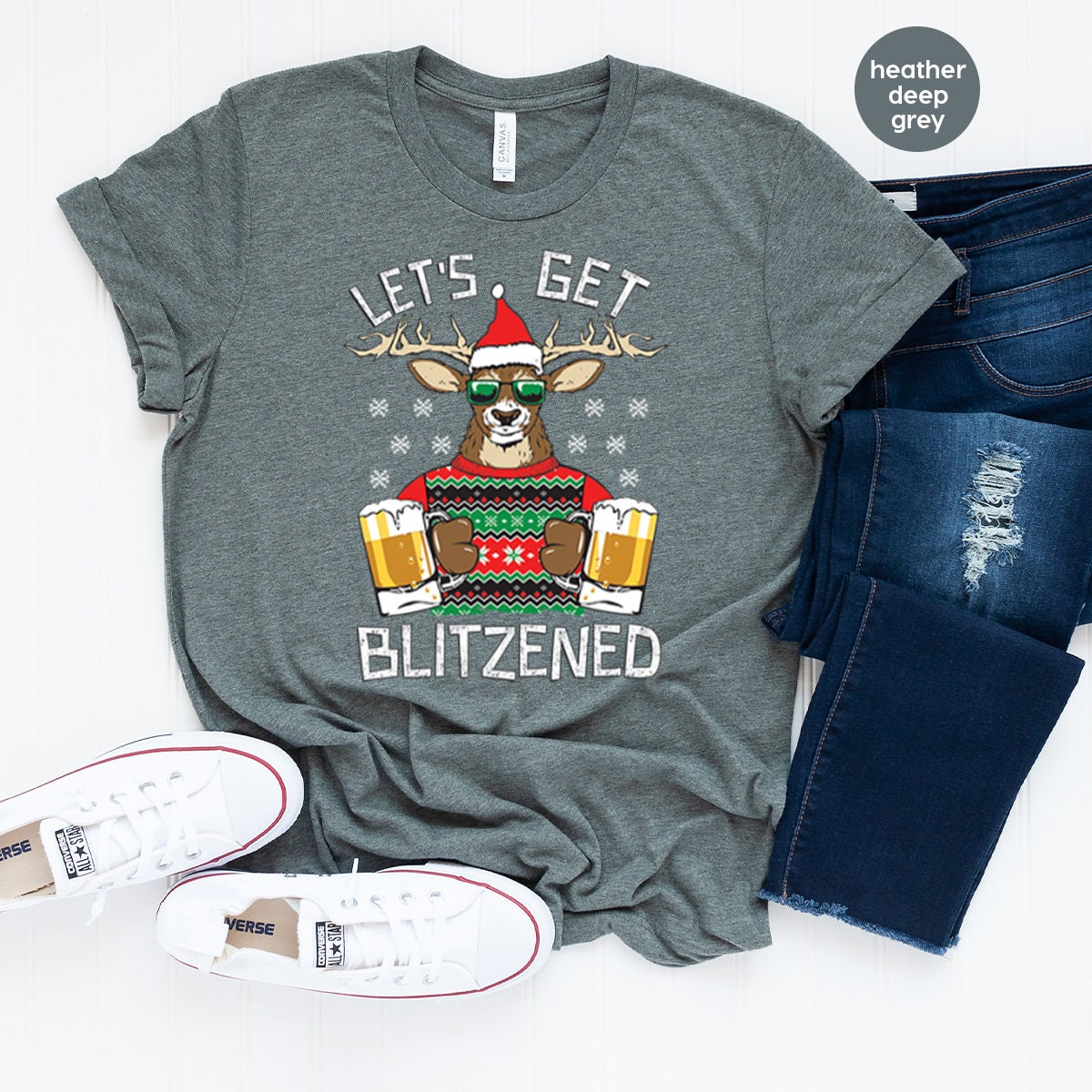 Funny Christmas Shirt, Funny Blitzen Shirt, Funny Reindeer Shirt, Beer Christmas Tee, Drinking Christmas Shirt, Holiday Party Shirt - Fastdeliverytees.com