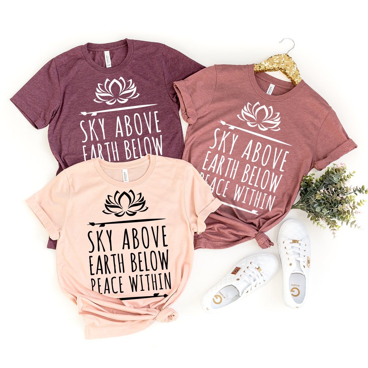 Meditation Shirt, Yoga Shirt, s Shirt, Sky Above Earth Below Peace Within Shirt, Motivational  Shirt, Lover Shirt, Yoga Gift, Meditation Tee - Fastdeliverytees.com