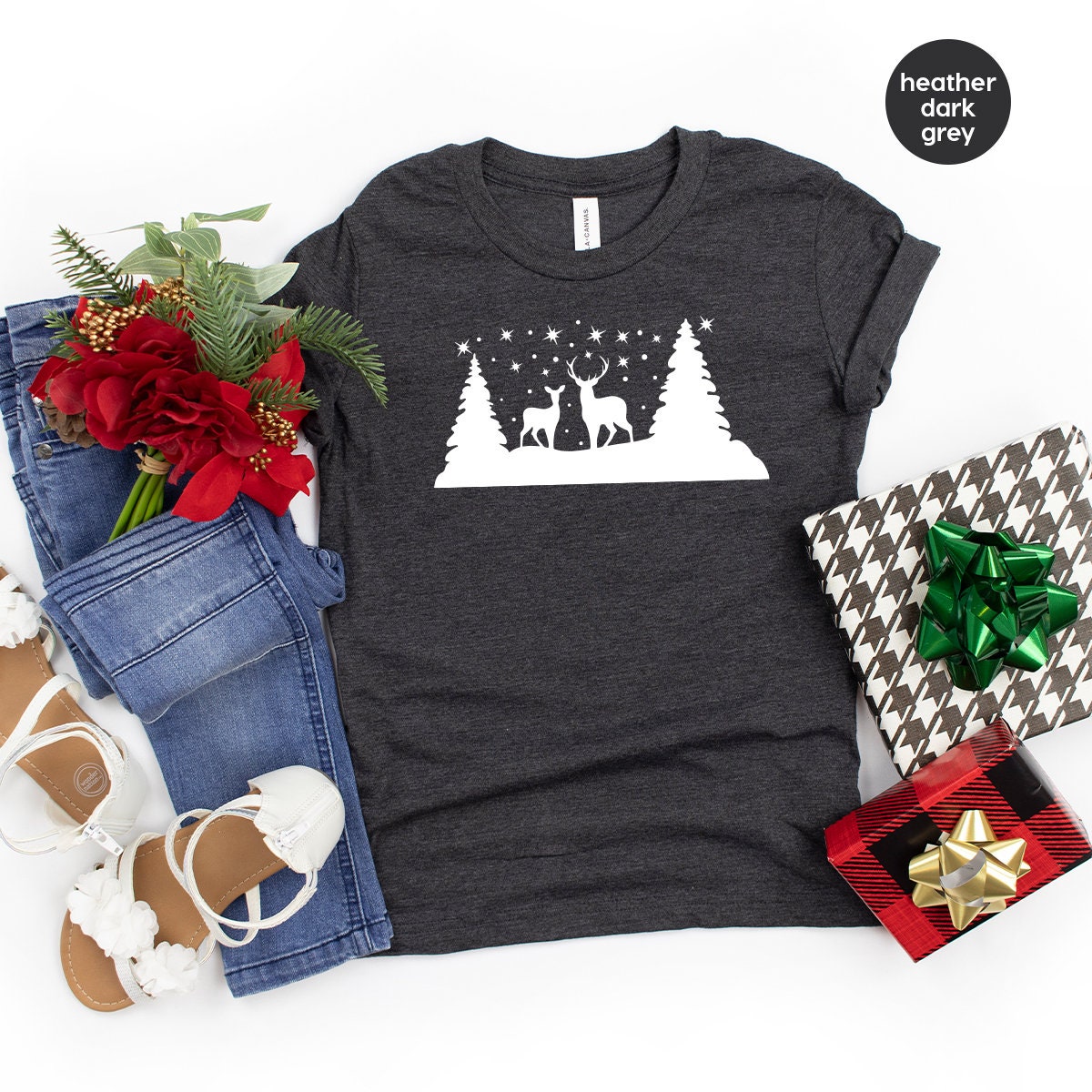 Christmas Deer Shirt, Christmas Party Tee, Christmas 2022 Shirt, Christmas Fall Shirt, Gift For Christmas, Santa Claus Shirt, Christmas Tee - Fastdeliverytees.com