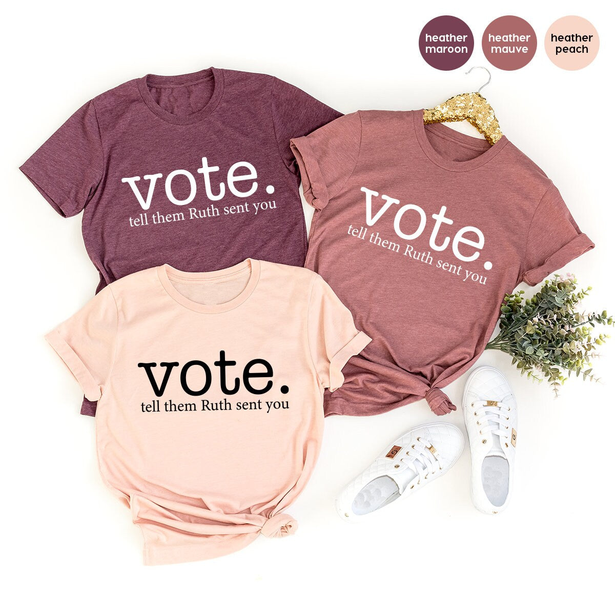 Ruth Bader Ginsburg Shirt, Vote Tell Them Ruth Sent You, Political Shirt, Feminist T-Shirt, Send Me RBG, Women's Rights Equality Shirt - Fastdeliverytees.com