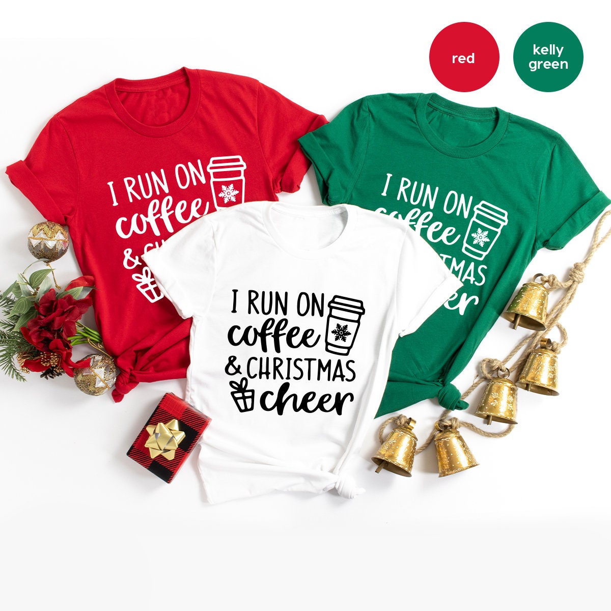 Christmas T Shirt, Christmas Shirt, Christmas Tee, Funny Christmas Tee, Coffee And Christmas Cheer, Women Christmas Tee, Christmas Gift - Fastdeliverytees.com
