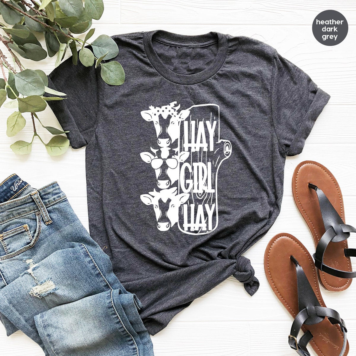 Funny Heifer T Shirt, Cow Bandana T Shirt, Hay Girl Hay Shirt, Farmer Girl Shirt, Crazy Cow T Shirt, Country Life Shirt, Gift For Wife - Fastdeliverytees.com