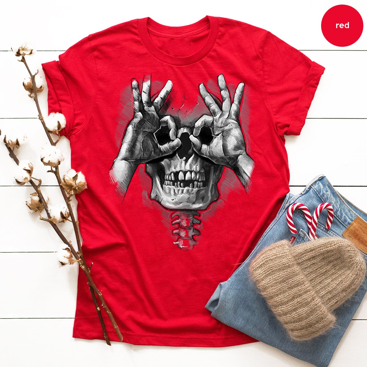 Funny Skulls Shirt, Skeleton Shirt, Goth Shirt, Halloween Shirt, Skull T-Shirt, Humorous Skeleton Shirt, Goth Clothing, Goth Skull Shirts - Fastdeliverytees.com