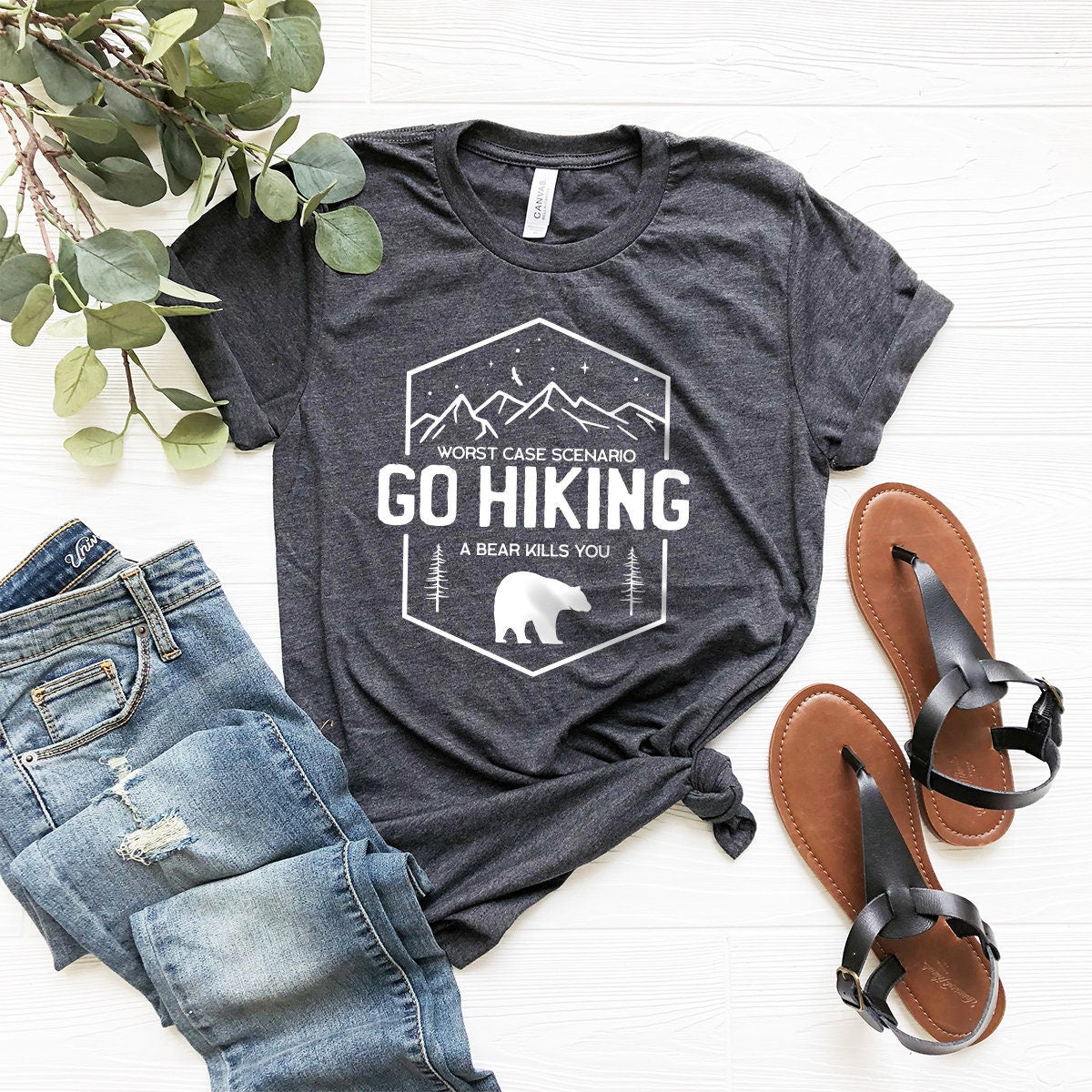 Hiking Shirt, Camping Shirt, Go Hiking Bear Kills You, Mountain Shirt, Adventure Shirt, Travel Shirt, Outdoor Shirt,  Nature Lover Shirt - Fastdeliverytees.com