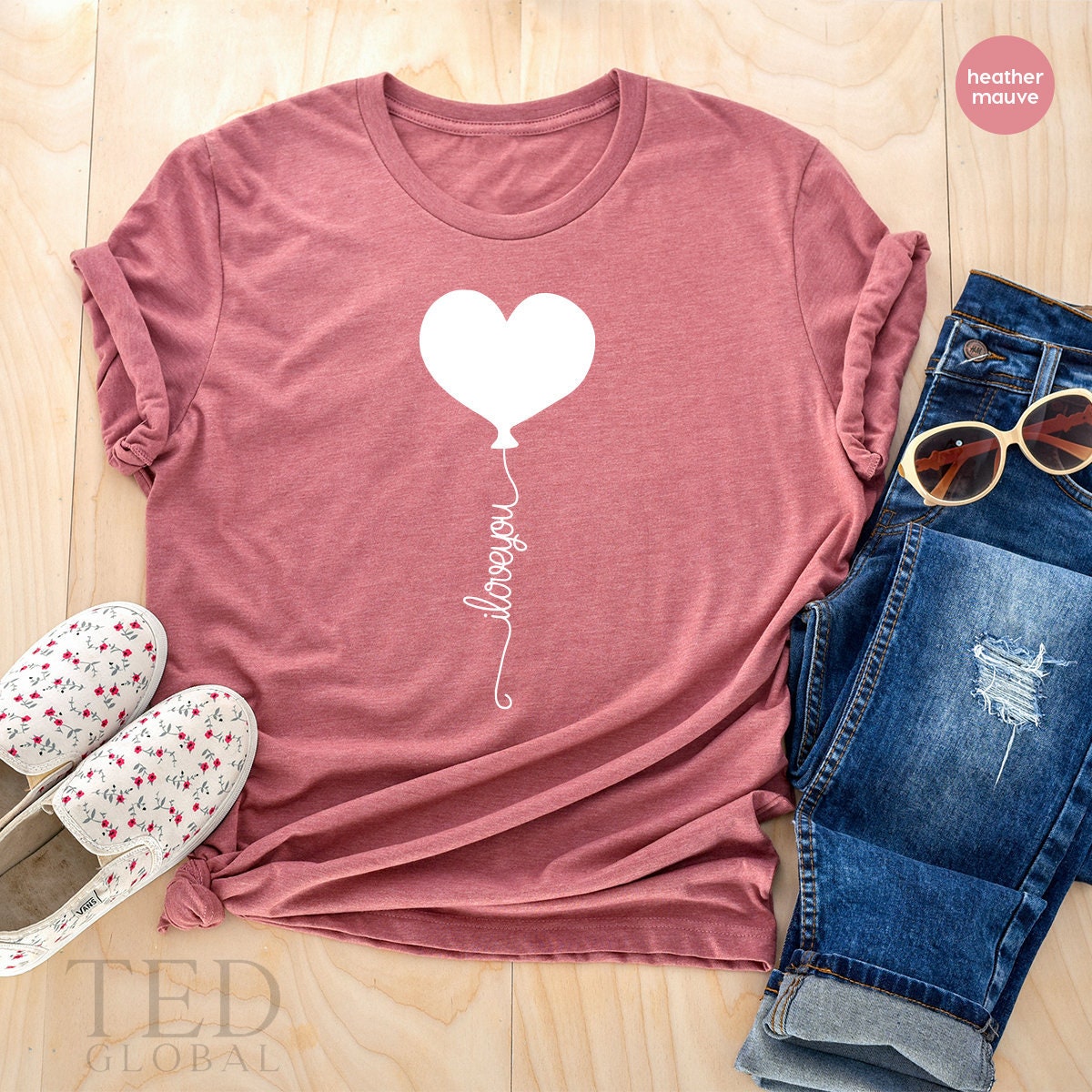 Love You Shirt,Valentines Day Shirt,Valentine Shirt,Valentines T Shirt,Couple Shirts,Hearts Ballon Tee,Shirt For Women,Valentines Day Gift - Fastdeliverytees.com