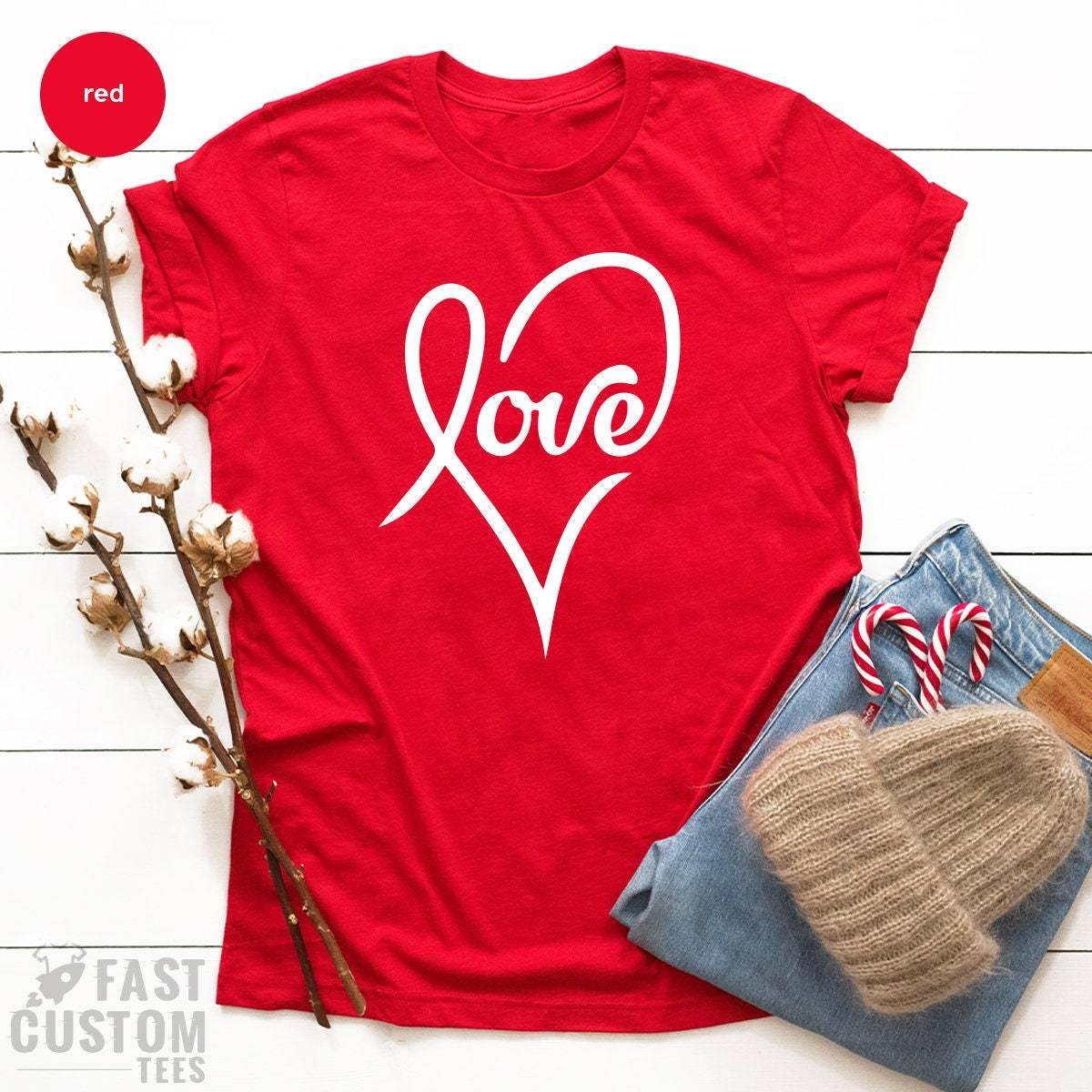 Love With Heart Shirt, Love Shirt, Couple Shirt, Hand Drawn Heart Shirt, Valentines Day Shirt, Valentine Shirt, Couples T Shirt, Lover Shirt - Fastdeliverytees.com