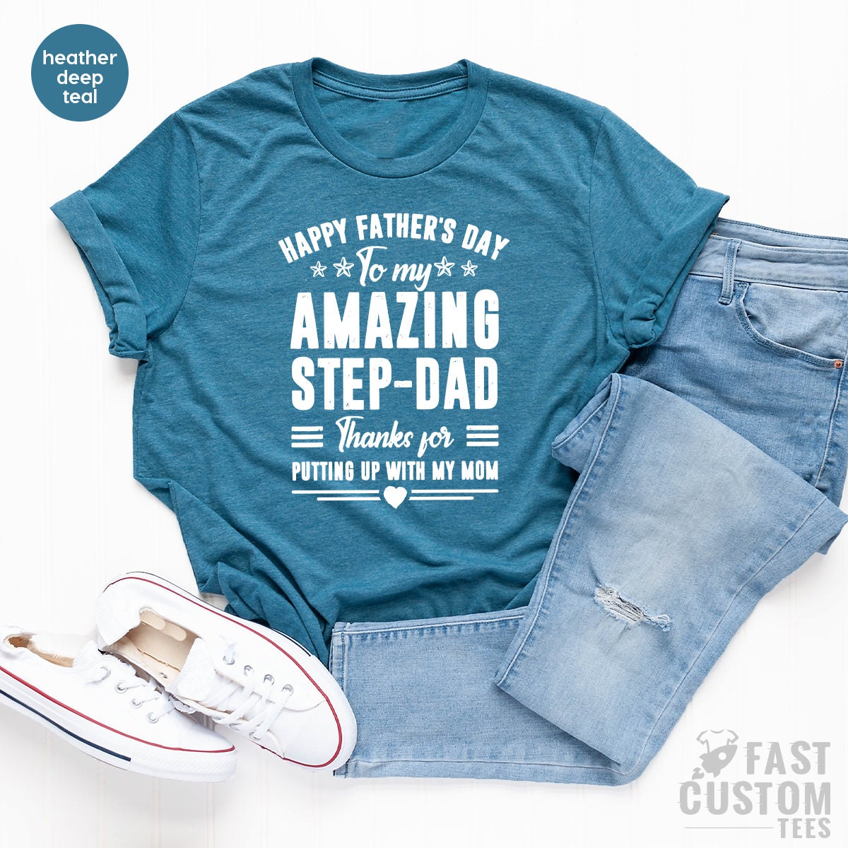Step Dad T Sdhirt, Amazing Step-Dad Shirt, Bonus Dad Gifts, Gift For Step Father, Step Father Shirt, Bonus Daddy Tee, Dad Gifts, Dad Shirt - Fastdeliverytees.com