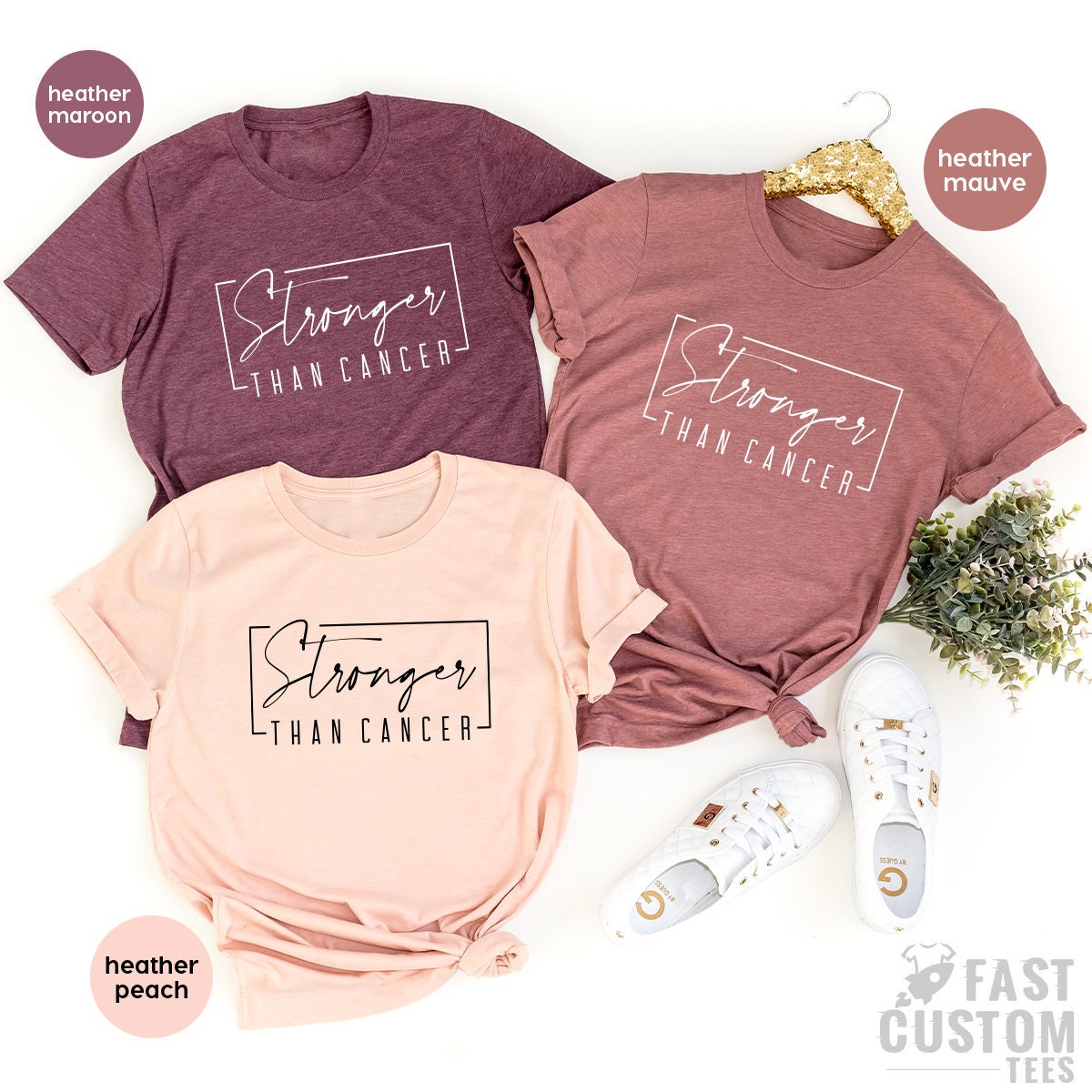 Cancer T Shirt, Stronger Than Cancer, Cancer Survivor TShirt, Cancer Warrior T-Shirt, Breast Cancer Shirt, Cancer Tee, Cancer Awareness Tee - Fastdeliverytees.com