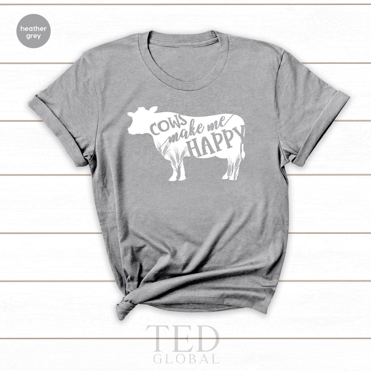 Funny Farm Life T Shirt, Cow Lovers T-Shirt, Cow Farmer TShirt, Cows Make Me Happy Shirt, Cow Mama Shirt, Farmer Girls Gift, Farmer Mom Tees - Fastdeliverytees.com