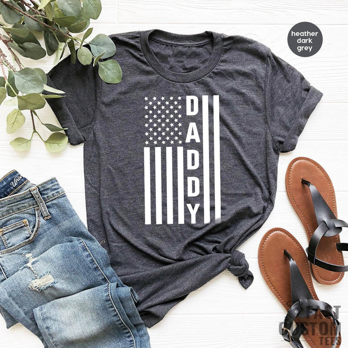 Daddy Shirt, USA Dad T Shirt, American Flag Shirt, American Father Shirt, Patriotic Dad Tee, Father's Day Shirt, US Flag Shirt, Dad Gifts - Fastdeliverytees.com
