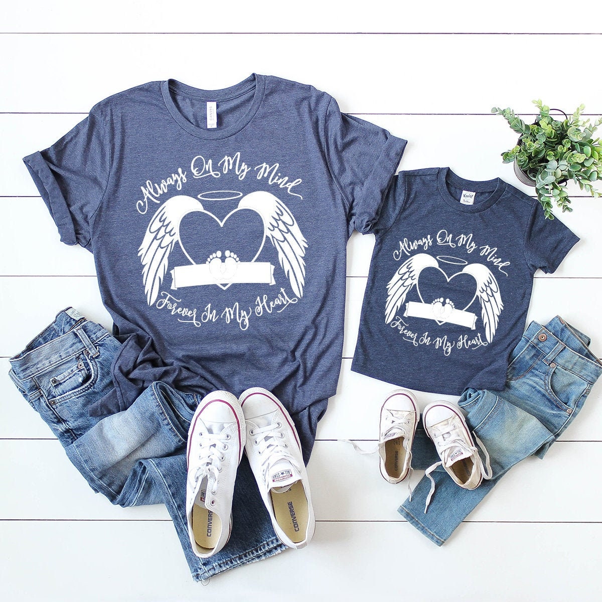 Personalized Memorial T-Shirt, Bereavement Shirt, Rest In Peace Shirt, Remembrance T Shirt, Always On My Mind Forever In My Heart Shirt - Fastdeliverytees.com