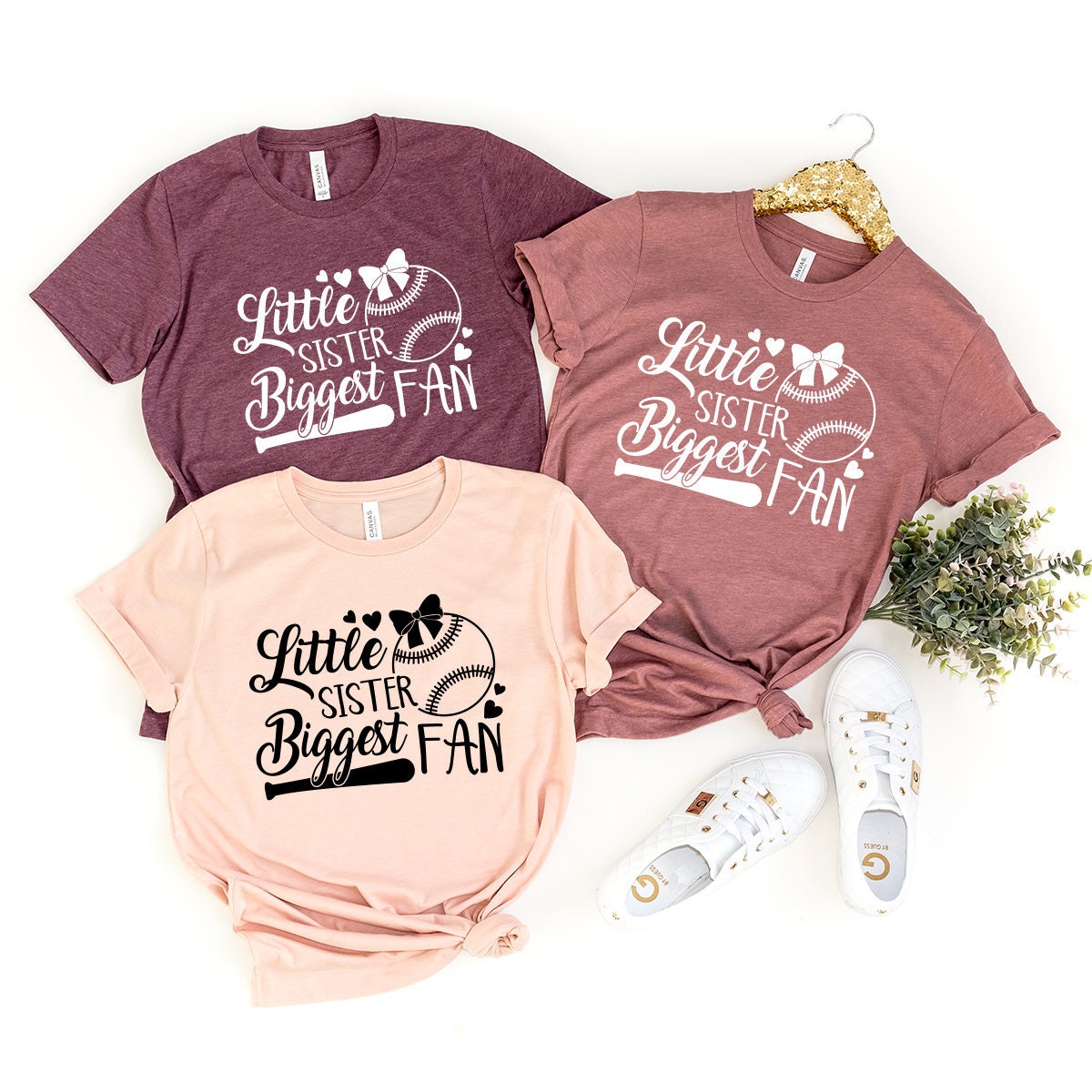 Baseball Sister Shirt, Little Sister Biggest Fan Shirt, Softball Sister T-Shirt, Baseball Girl T Shirt, Softball Girl Tee, Game Day Shirt - Fastdeliverytees.com