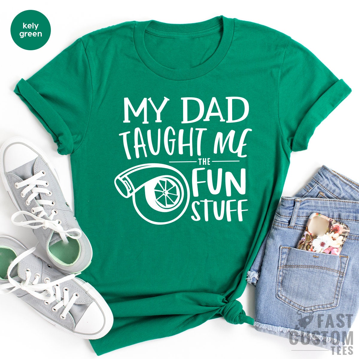 Turbo Baby Shirt, Car Baby Bodysuit, My Dad Taught Me Fun Stuff, Racer Baby Shirt, Racing Baby Bodysuit, Funny Baby Tee, Gift From Dad - Fastdeliverytees.com