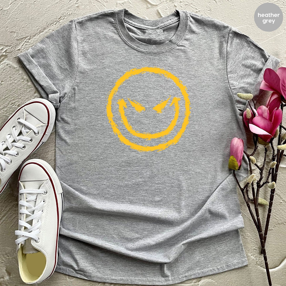 Pastel Goth T Shirt, Evil Smile T Shirt, Funny Horror Shirt, Sassy Smile Shirt, Halloween T Shirt, Devil Smile Shirt, Men Goth Clothing - Fastdeliverytees.com