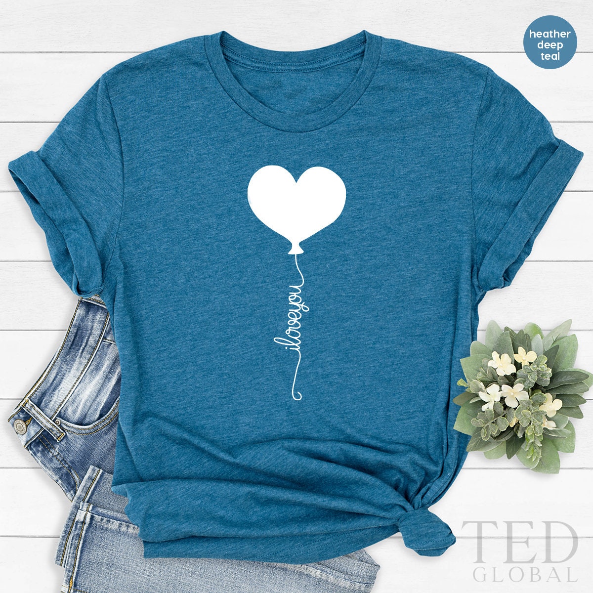 Love You Shirt,Valentines Day Shirt,Valentine Shirt,Valentines T Shirt,Couple Shirts,Hearts Ballon Tee,Shirt For Women,Valentines Day Gift - Fastdeliverytees.com