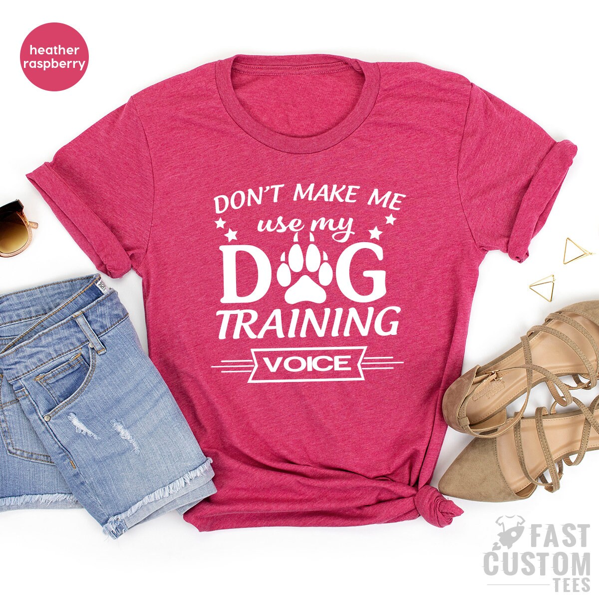 Funny Dog Shirt, Dog Dad TShirt, Dog Trainer T Shirt, Dog Traning Shirt, Don't Make Me Use My Dog Training Voice Shirt, Dog Lover T Shirt - Fastdeliverytees.com