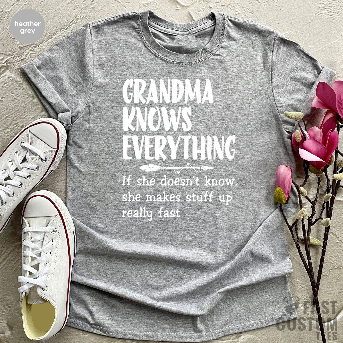 Funny Grandma Shirt, Gigi T Shirt, Nana TShirt, Gift For Grandmother, Grandparent Gifts, Grandma Knows Everything Tee, Grumpa Gift - Fastdeliverytees.com