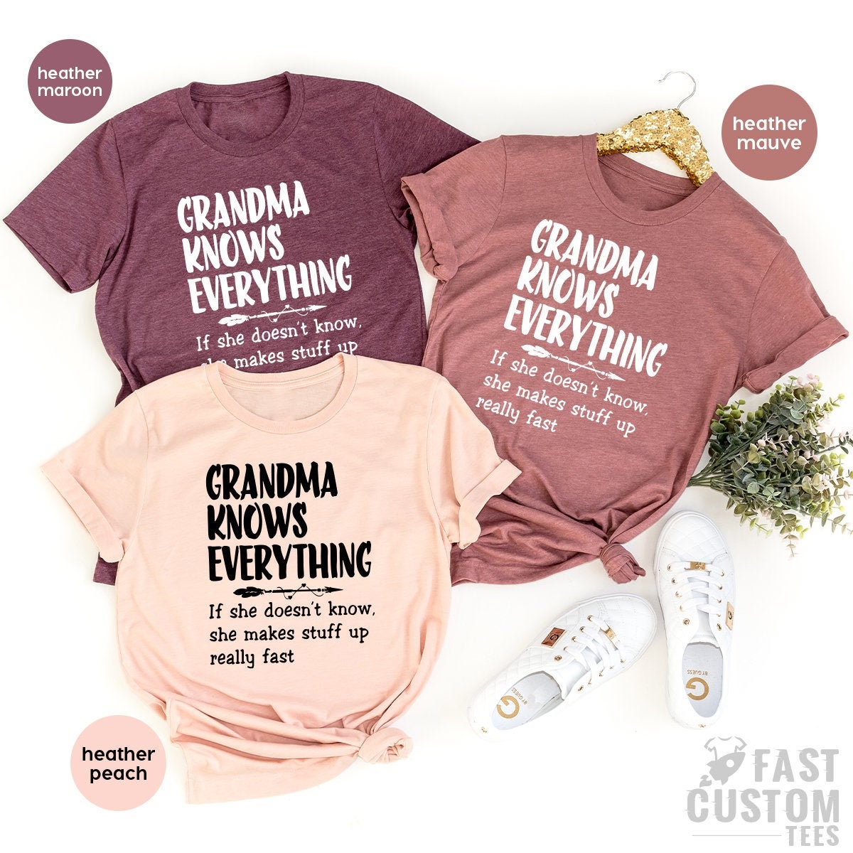 Funny Grandma Shirt, Gigi T Shirt, Nana TShirt, Gift For Grandmother, Grandparent Gifts, Grandma Knows Everything Tee, Grumpa Gift - Fastdeliverytees.com