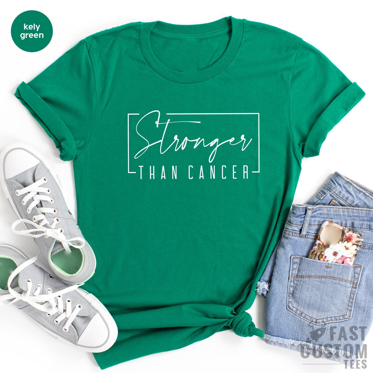 Cancer T Shirt, Stronger Than Cancer, Cancer Survivor TShirt, Cancer Warrior T-Shirt, Breast Cancer Shirt, Cancer Tee, Cancer Awareness Tee - Fastdeliverytees.com