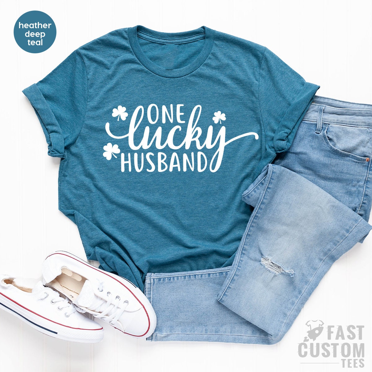 One Lucky Husband Shirt, Husband T Shirt, Gift From Wife, Husband Gifts, Father's Day Shirt, Valentine's Day Shirt, Best Husband TShirt - Fastdeliverytees.com