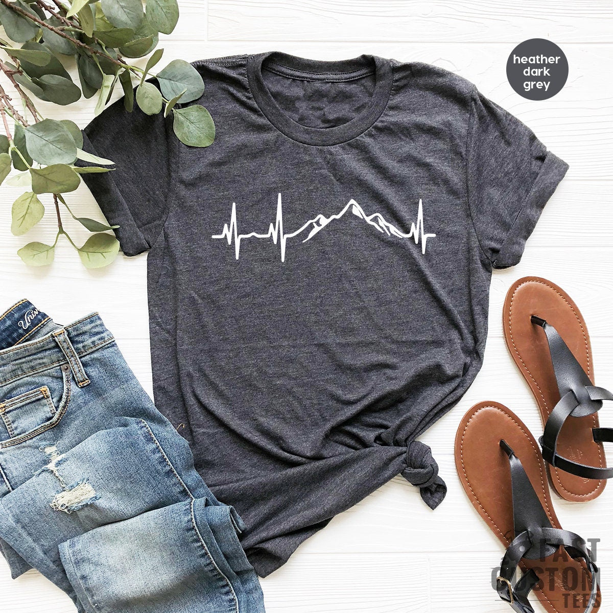 Mountains Heartbeat Shirt, Hiking TShirt, Nature Lover Tee, Hiking Mom Shirt, Camping Shirt, Outdoor T Shirt, Nature Lover Gift, Camp Shirt - Fastdeliverytees.com