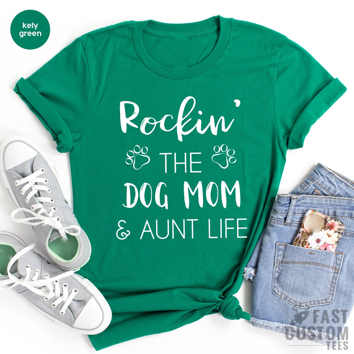 Dog Mom Shirt, Aunt Dog Mama Tee, Gift For Sister, Dog Mom Auntie Shirt, Dog Mom And Aunt Life, Dog Lover Aunt Tee, Best Aunt Gift - Fastdeliverytees.com