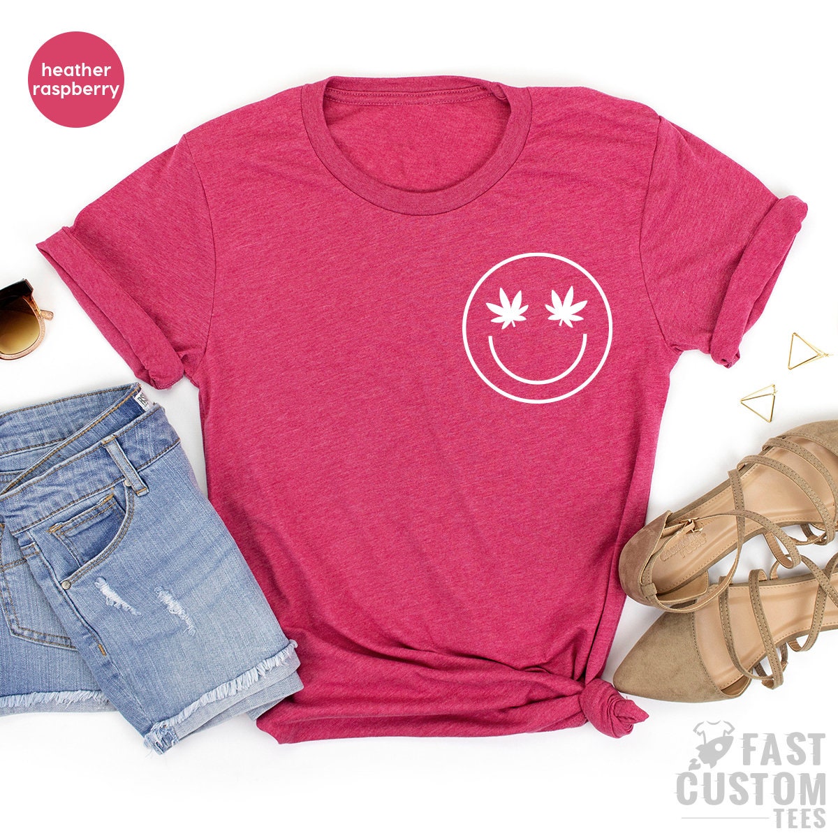 Funny Weed TShirt, Happy Weed Shirt, Smile With Weed Shirt, Pothead T Shirt, Smoking Weed T Shirt, Marijuana Shirts, Cannabis T-Shirt - Fastdeliverytees.com