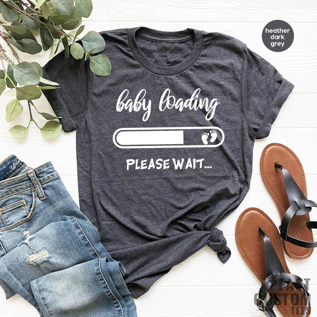Dad To Be Baby Loading Couple T-Shirt Funny Maternity Matching T