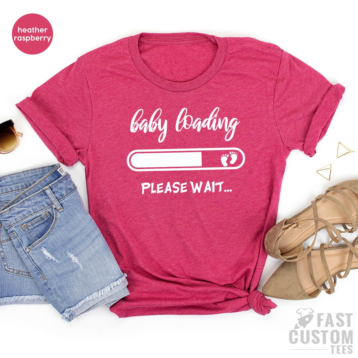 Funny T-shirt Infant Pregnancy Child Mother, Loading Baby, Babies