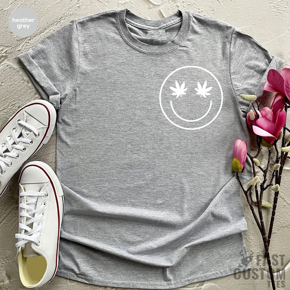 Funny Weed TShirt, Happy Weed Shirt, Smile With Weed Shirt, Pothead T Shirt, Smoking Weed T Shirt, Marijuana Shirts, Cannabis T-Shirt - Fastdeliverytees.com