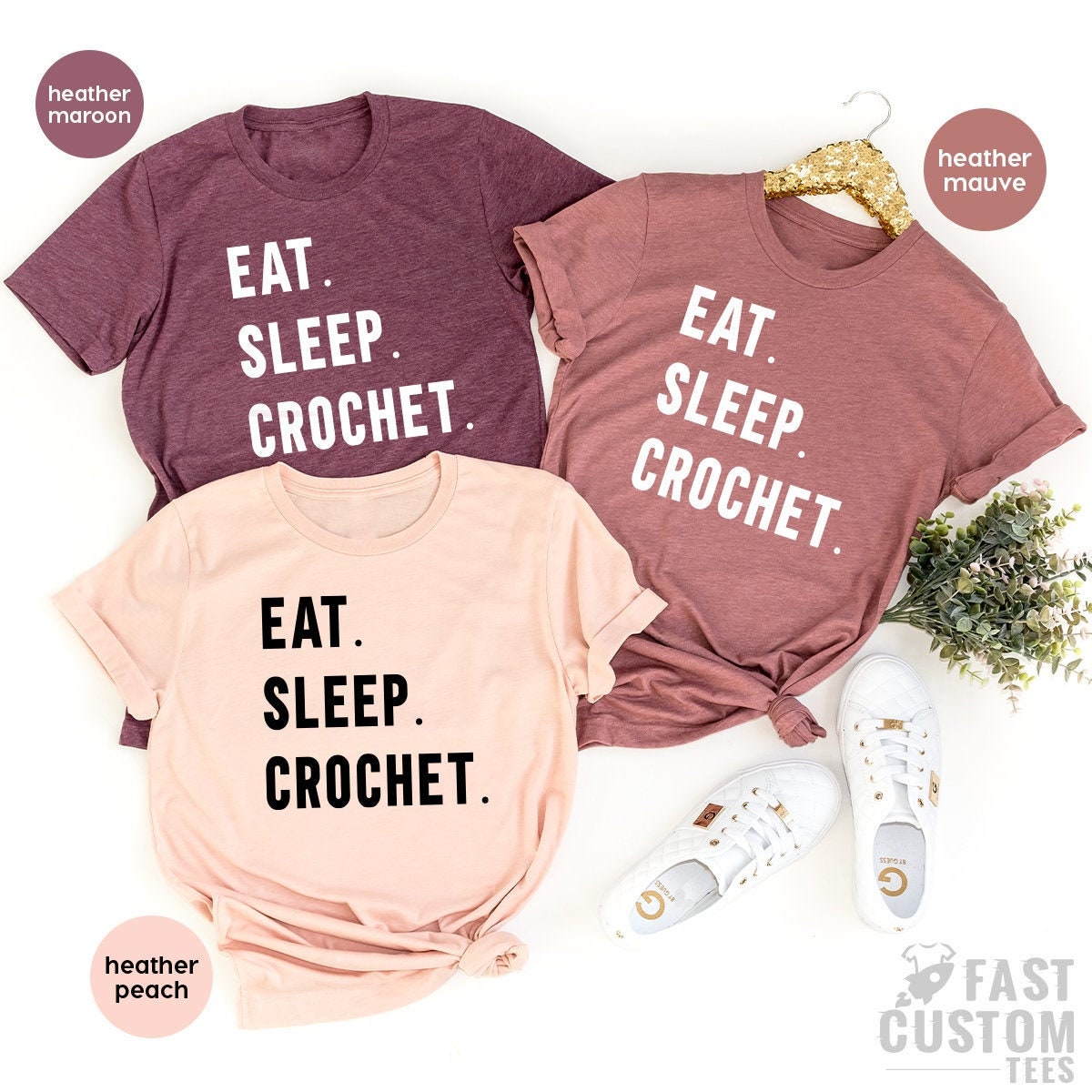 Funny Crochet Shirt, Crochet TShirt, Eat Sleep Crochet Tee, Funny Women Shirt, Crocheting Shirt, Crochet Hook Shirt, Crafting Shirts - Fastdeliverytees.com