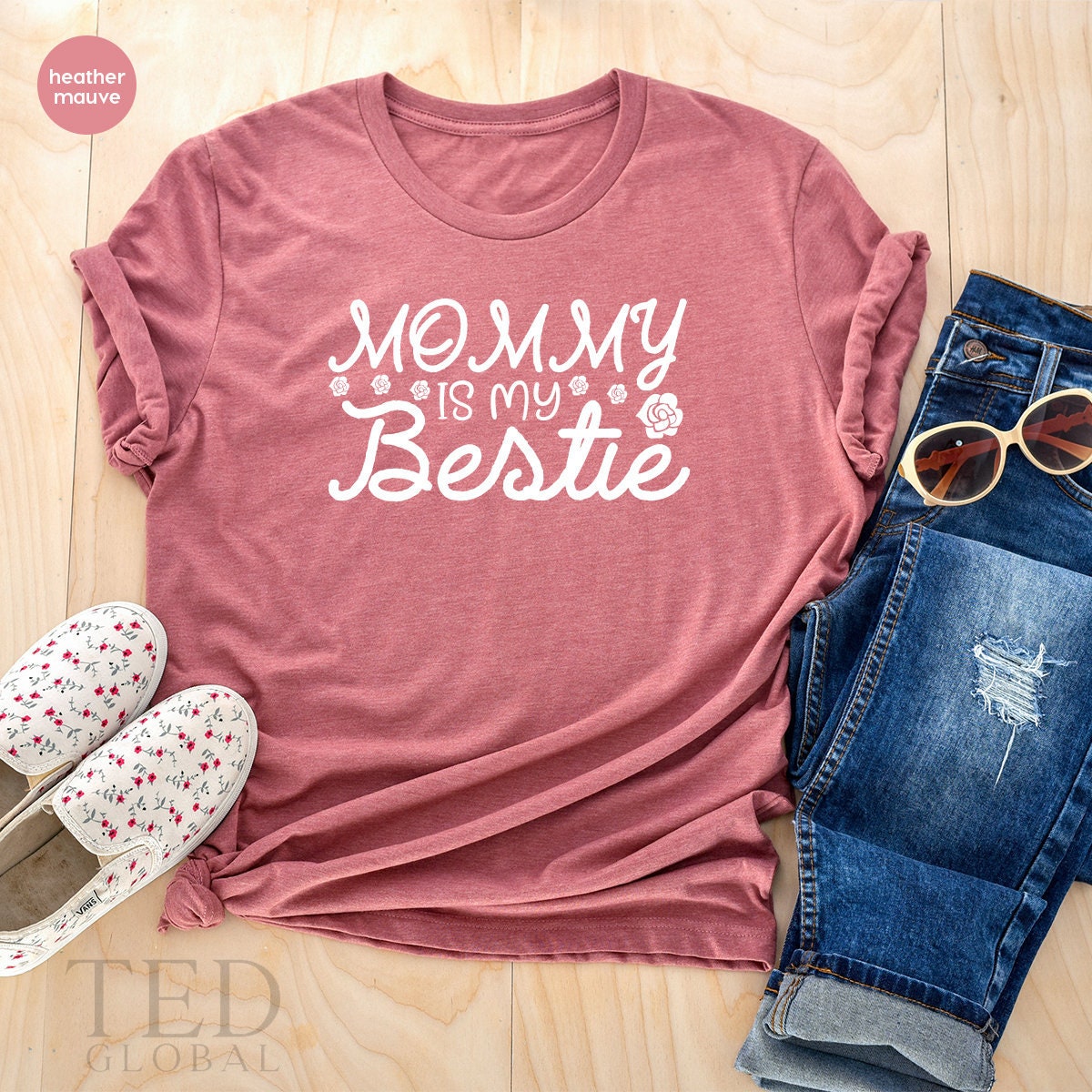 Best Mom TShirt, Mama T Shirt, Cute Mommy T-Shirt, Mothers Day Gifts, Mommy Is My Bestie Shirt, Mother Birthday T Shirt, Friend Mom Tee - Fastdeliverytees.com