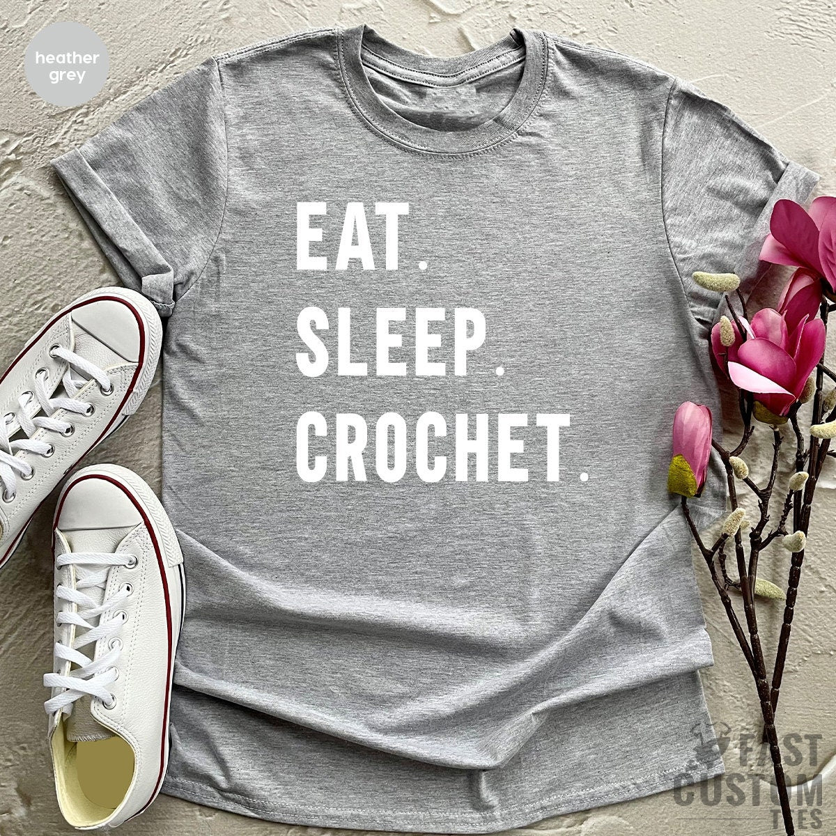 Funny Crochet Shirt, Crochet TShirt, Eat Sleep Crochet Tee, Funny Women Shirt, Crocheting Shirt, Crochet Hook Shirt, Crafting Shirts - Fastdeliverytees.com