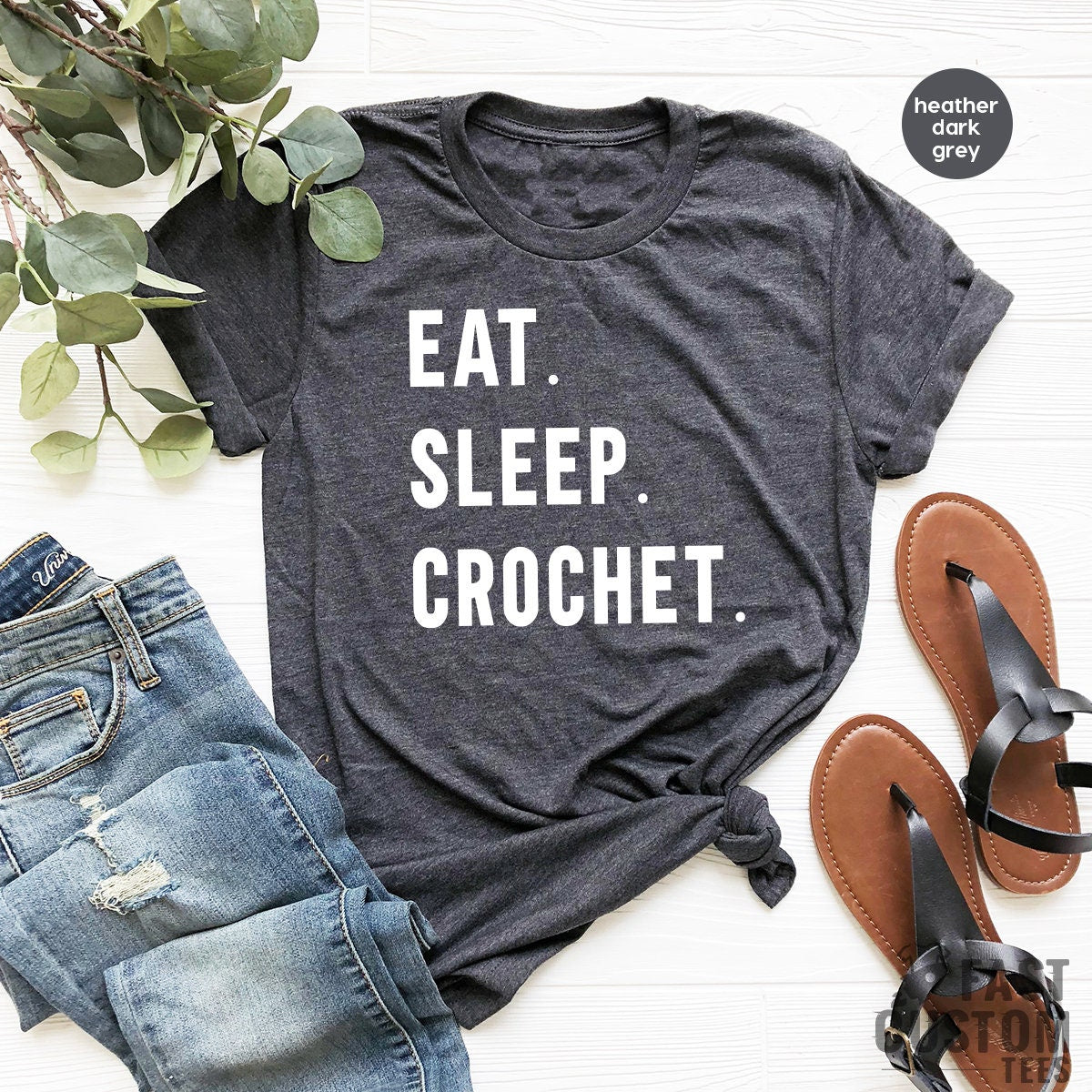 Funny Crochet Shirt, Crochet TShirt, Eat Sleep Crochet Tee, Funny Women Shirt, Crocheting Shirt, Crochet Hook Shirt, Crafting Shirts - Fastdeliverytees.com
