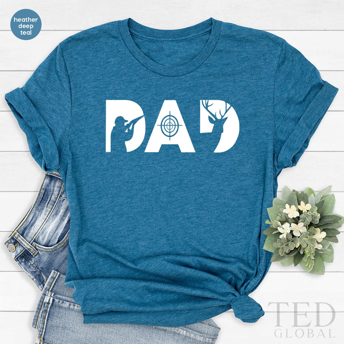 Hunting Dad T Shirt, Hunters Dad TShirt, Fathers Day Gift For Deer Hunters, Bow Hunting Shirt, Adventure Lover Tee, Cool Dad Shirt From Wife - Fastdeliverytees.com