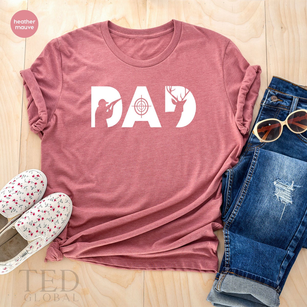 Hunting Dad T Shirt, Hunters Dad TShirt, Fathers Day Gift For Deer Hunters, Bow Hunting Shirt, Adventure Lover Tee, Cool Dad Shirt From Wife - Fastdeliverytees.com