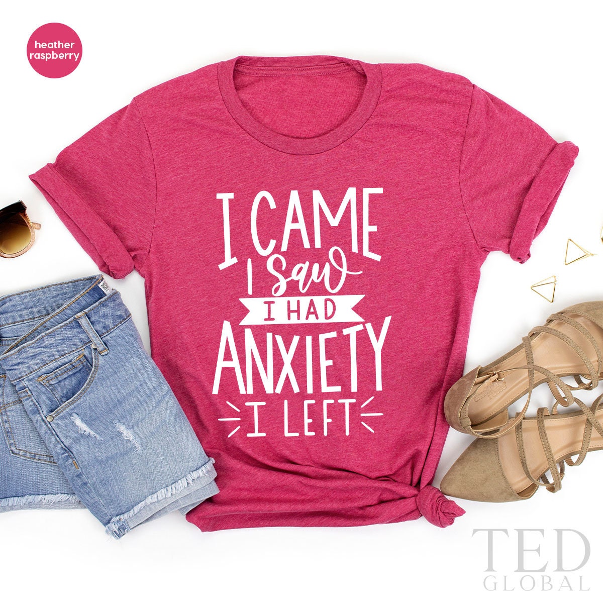 Funny Saying TShirt, Funny Anxiexty Shirt, Introvert TShirt, Humorous Shirt, I Came I aw I Had Anxiety I Left Shirt, Anxiety Tee, - Fastdeliverytees.com