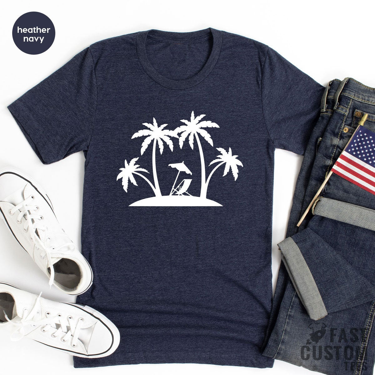 Beach Palm T-Shirt, Summer Vibes Gift, Summer Shirts, Summer Tee, Summer Vibes Shirt, Summer T Shirt - Fastdeliverytees.com