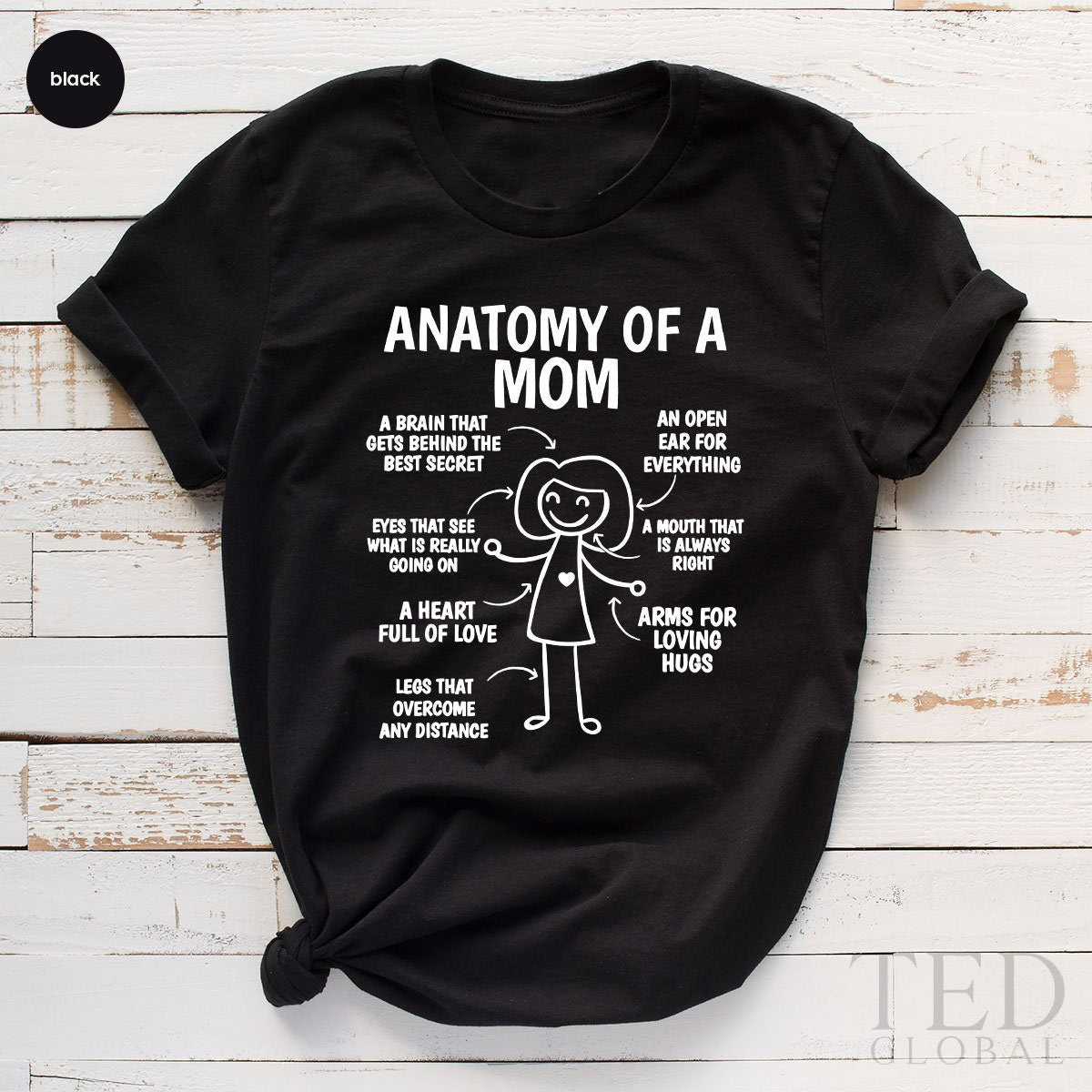 Funny Mom T Shirt, Meaningful Gift For Mother, Anatomy Of A Mom Shirt, Mom Birthday Gift, Cute Mother Shirt From Kids, Motherhoods TShirt - Fastdeliverytees.com