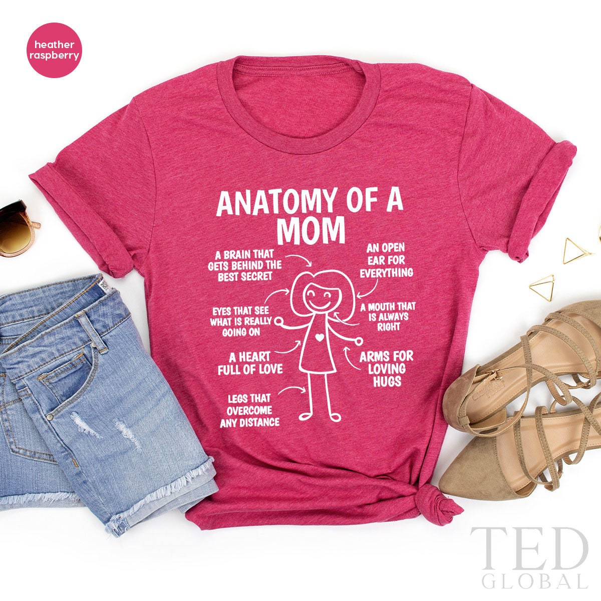 Funny Mom T Shirt, Meaningful Gift For Mother, Anatomy Of A Mom Shirt, Mom Birthday Gift, Cute Mother Shirt From Kids, Motherhoods TShirt - Fastdeliverytees.com