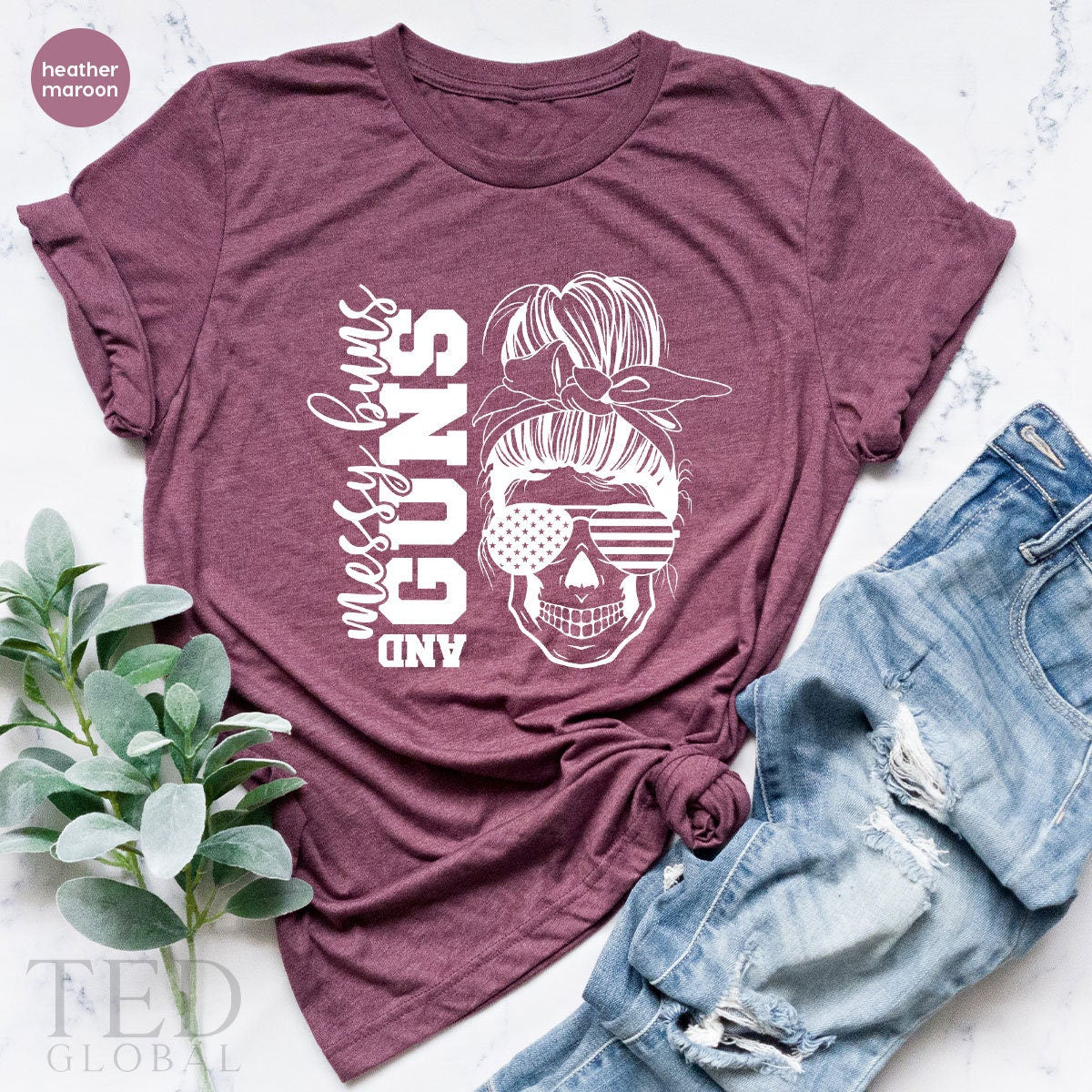 Messy Buns And Guns Shirt, Patriotic Shirt, Second Amendment Shirt, 4th Of July Shirt For Women,  Gun T Shirt, Fourth Of July, 2nd Amendment - Fastdeliverytees.com