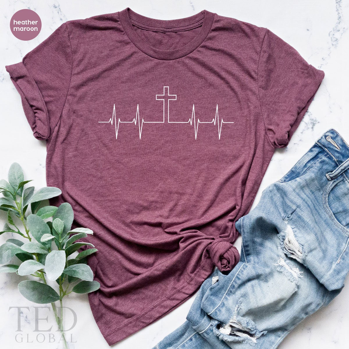 Vertical Cross Shirt, Heartbeat Cross Shirt, Religious T Shirt, Christian  Shirts, Jesus Love Shirts, Shirt For Prayer, Christian Tee - Fastdeliverytees.com