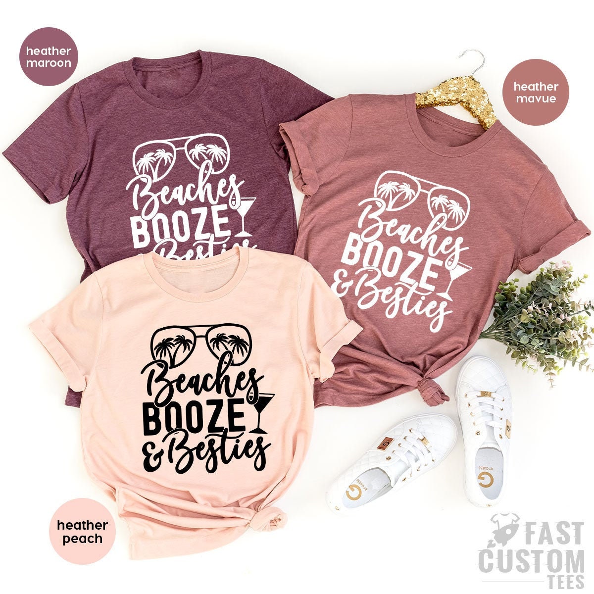 Girls Vacation Shirt, Funny Summer Shirt, Summer Woman Shirt, Beaches Shirt, Beaches Booze Besties, Beach Vacation Shirt, Summer Tank Top - Fastdeliverytees.com