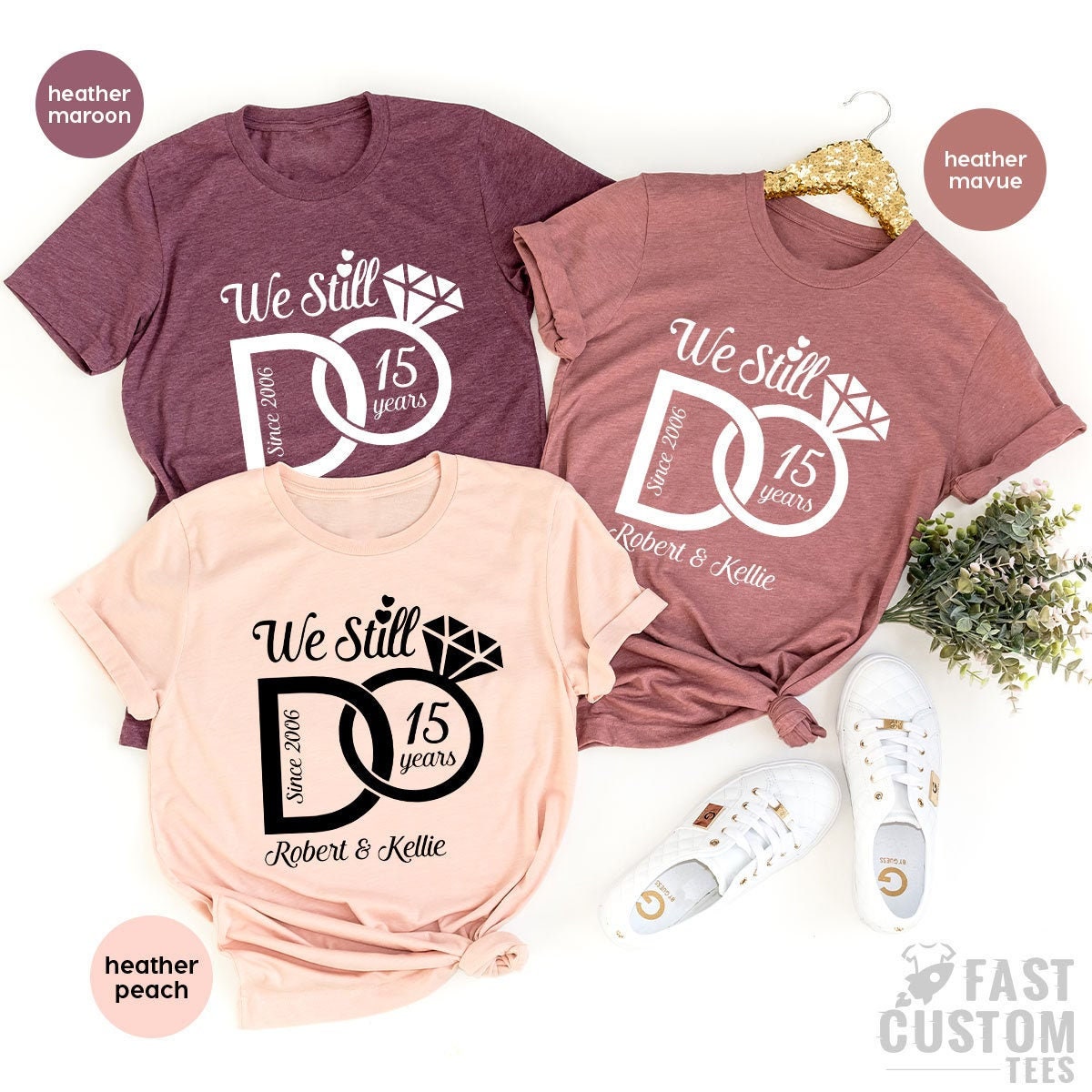 Custom Anniversary Shirt, Custom Anniversary Gift, Anniversary Gift For Wife, Anniversary Gift, Custom Wedding Shirt, Couples Matching Shirt - Fastdeliverytees.com